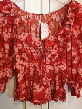 NWT Free People Floral Top
